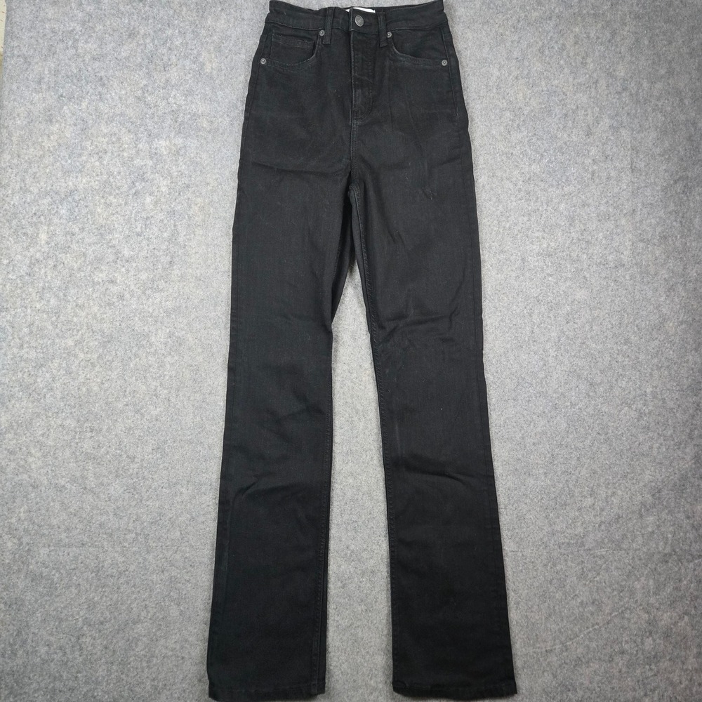 Reformation Jeans Womens 27 Black Wynn Ultra High Rise Slim‎ Straight Preppy Y2K